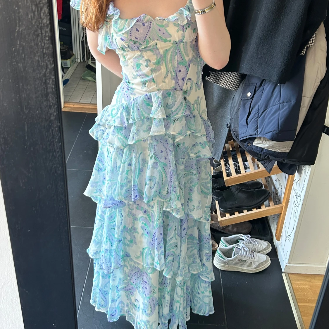 Blommig långklänning - 1