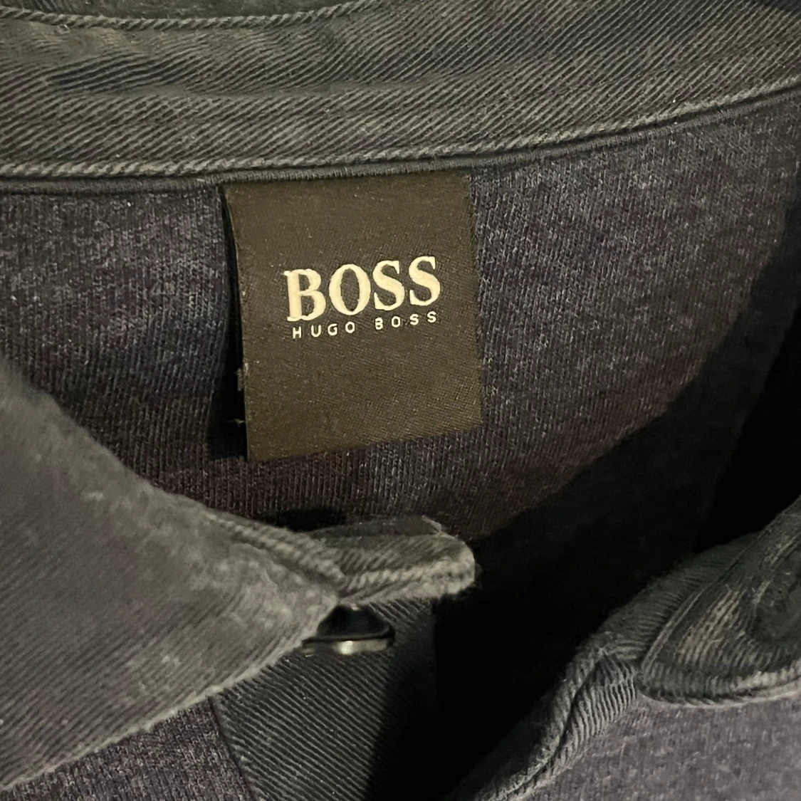 Mörkblå långärmad pikétröja Hugo Boss - 2