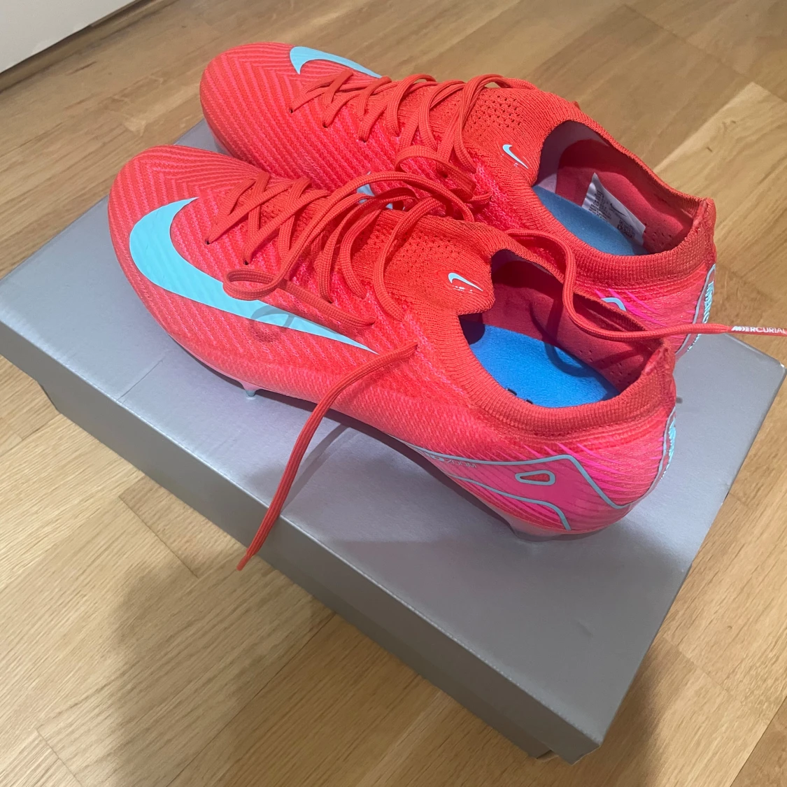 Nike Mercurial fotbollsskor röd/blå elite - 1