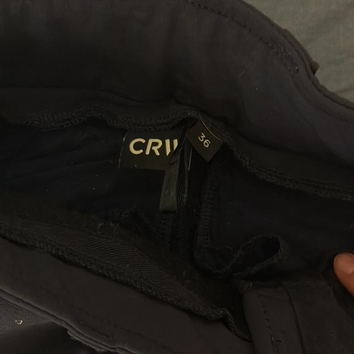 Svarta ridbyxor med silikongrepp CRW - 2