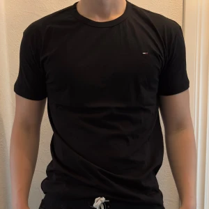 Svart t-shirt från Tommy Hilfiger - Vanlig svart tommy hilfiger t-shirt. Tröjan är helt ny. säljer även ut andra saker från min gaderob så kolla gärna min sida och se om du hittar något du gillar!