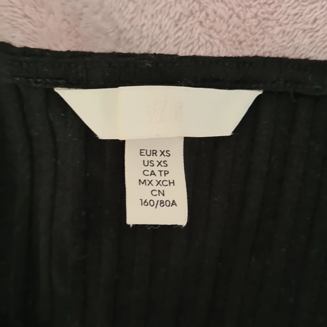 Svart ribbad långklänning H&M XS - 1