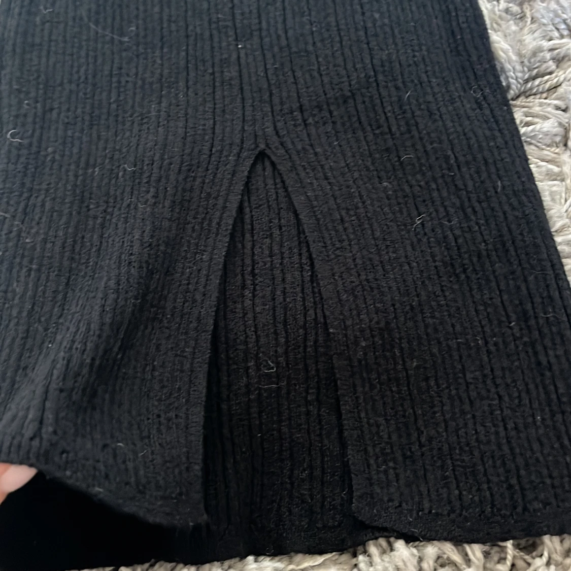 Svart ribbad långkjol från Primark - 2