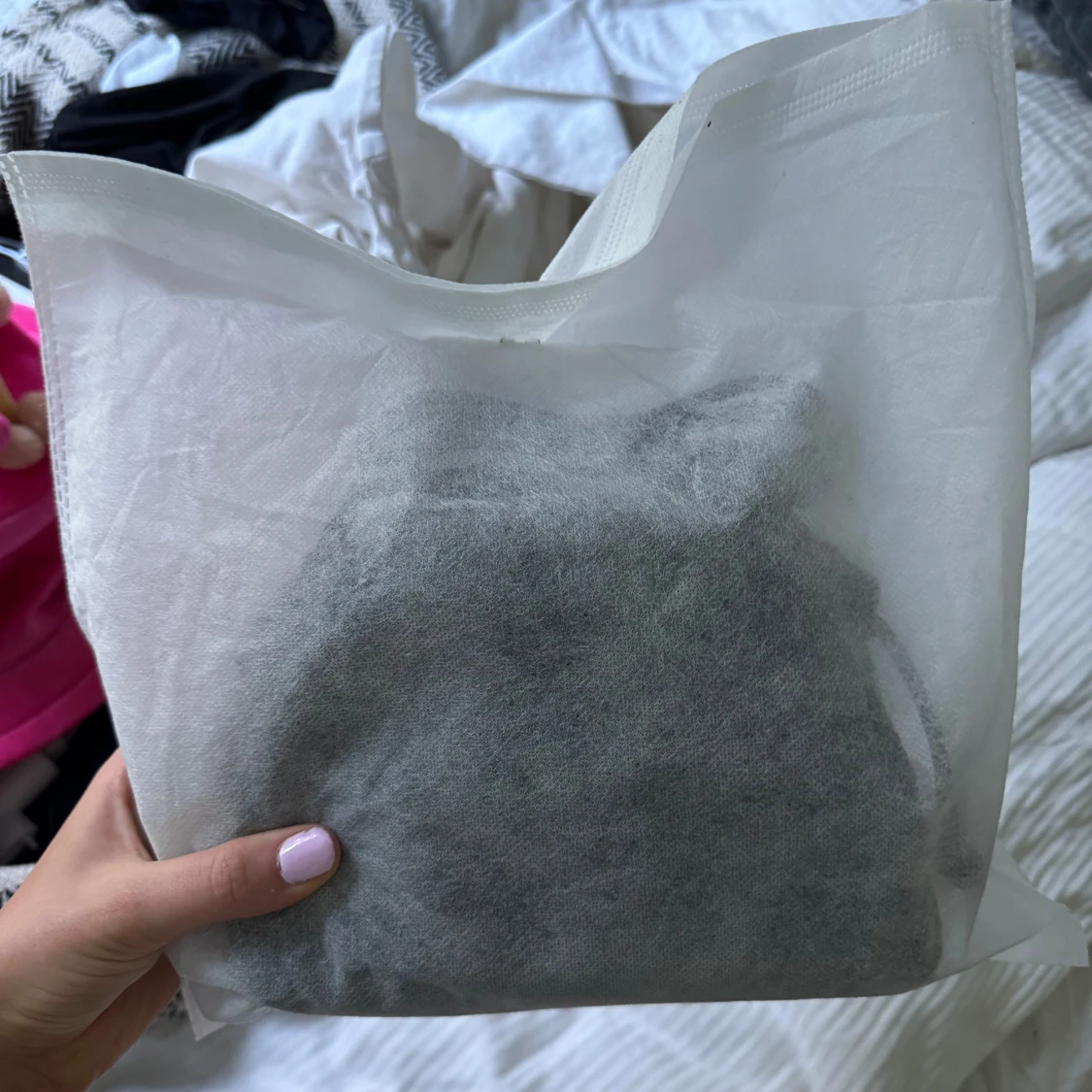 Svart flätad axelväska - 4