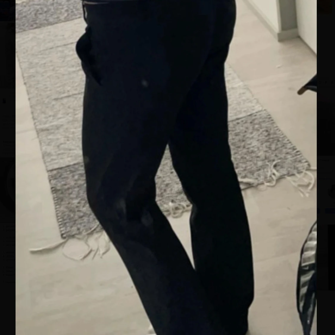 Svarta byxor med låg midja - 1