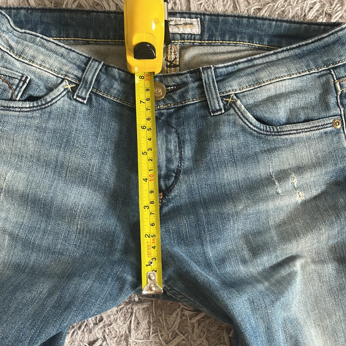 Blå bootcut jeans  - 2