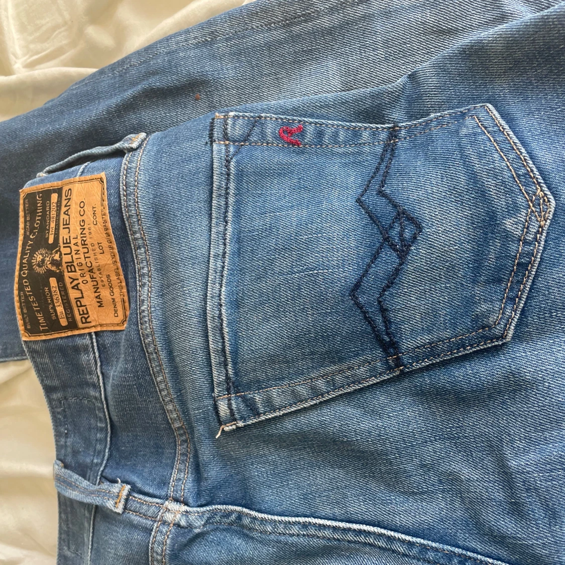 Blå Replay jeans straight fit - 2