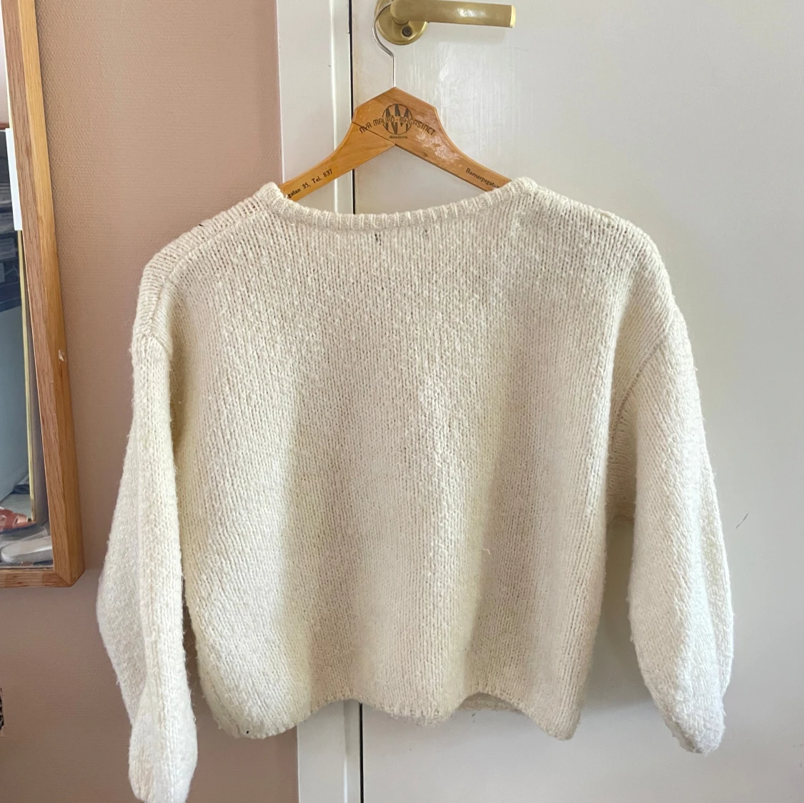 vit stickad tröja - 1