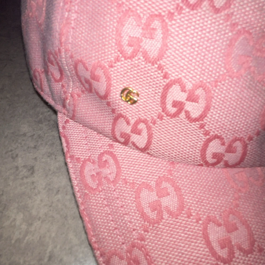 Rosa Gucci keps med GG-mönster - 1