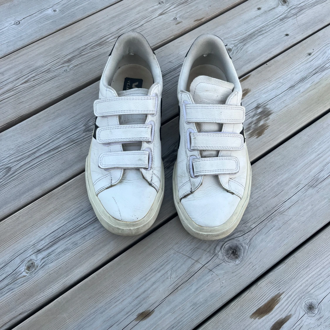 Vita Veja sneakers med kardborre - 2