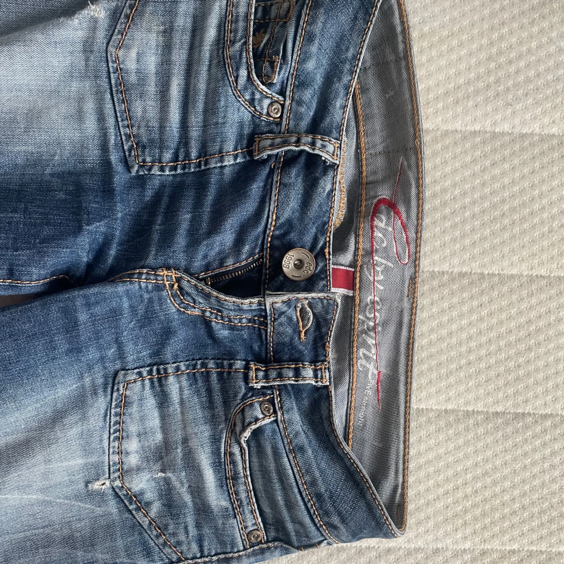 Blå bootcut jeans w26 l32 - 3