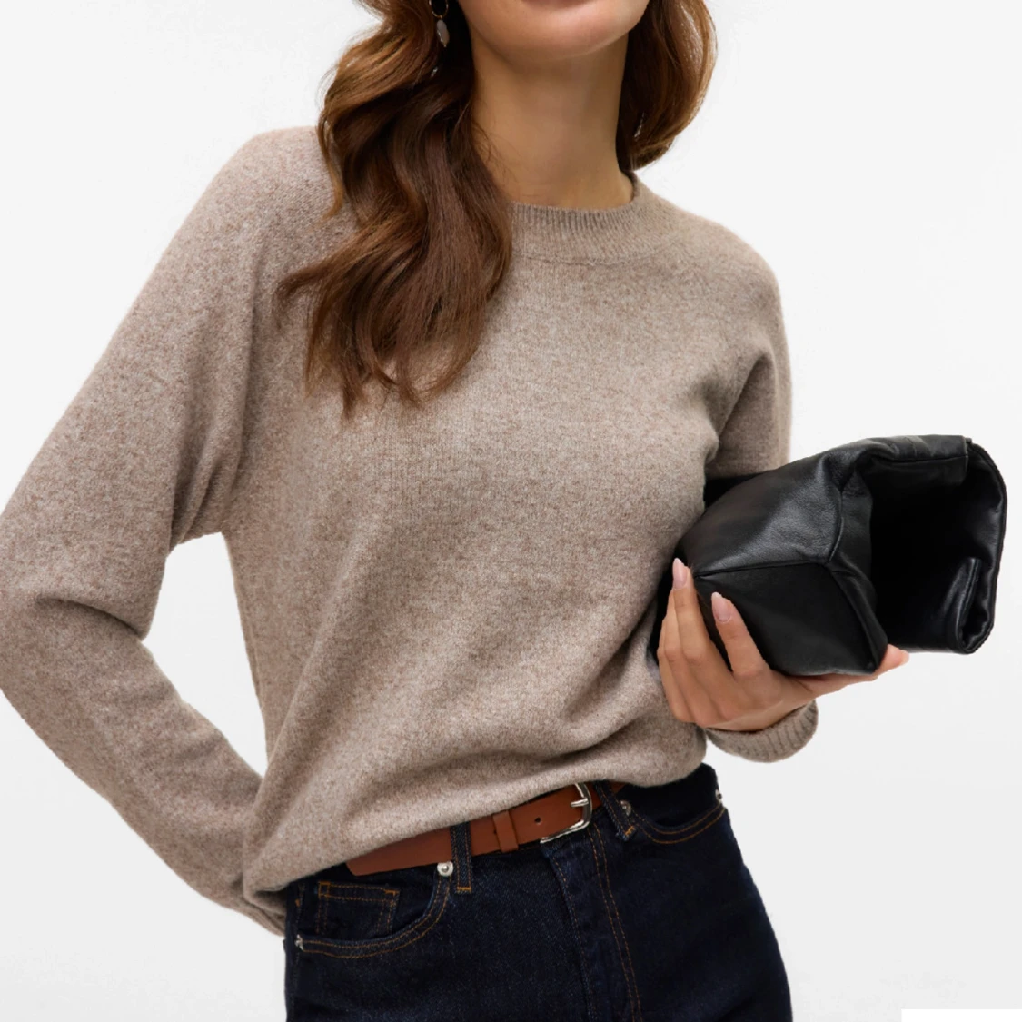 Beige stickad tröja 