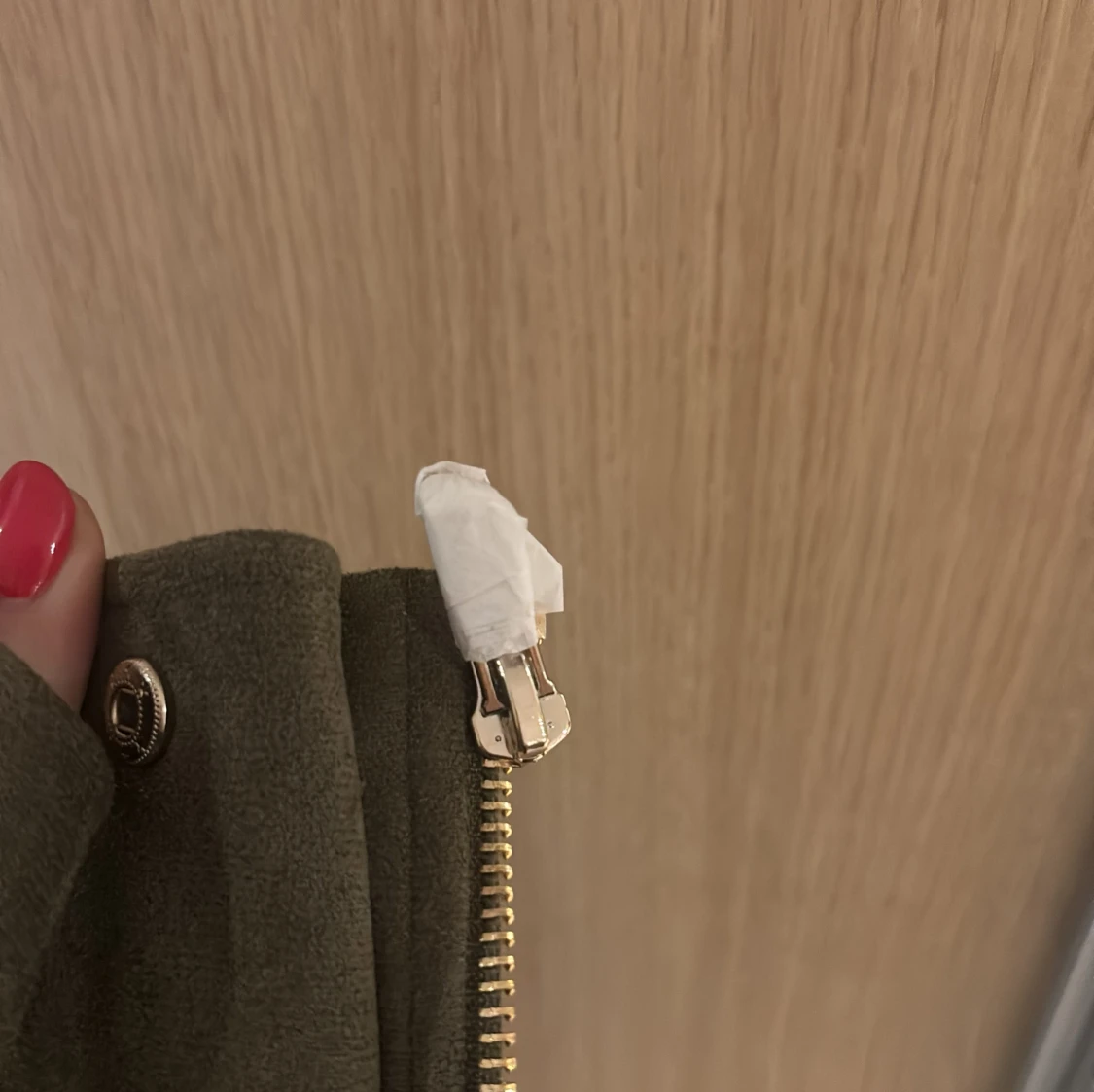 slutsåld mocka zara jacka grön - 3