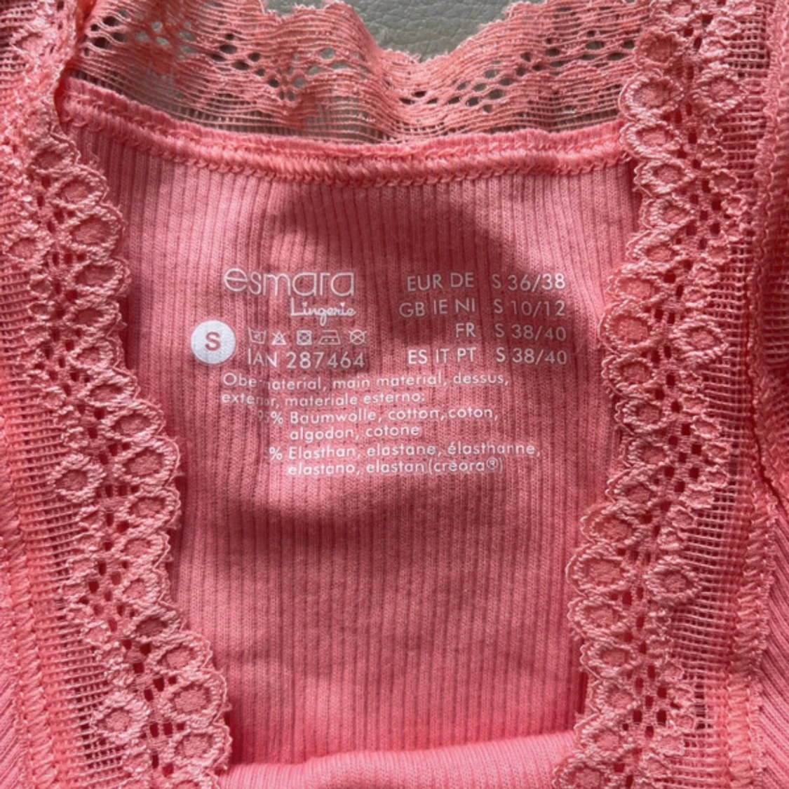 Rosa spetskantad linnetopp Esmara - 1