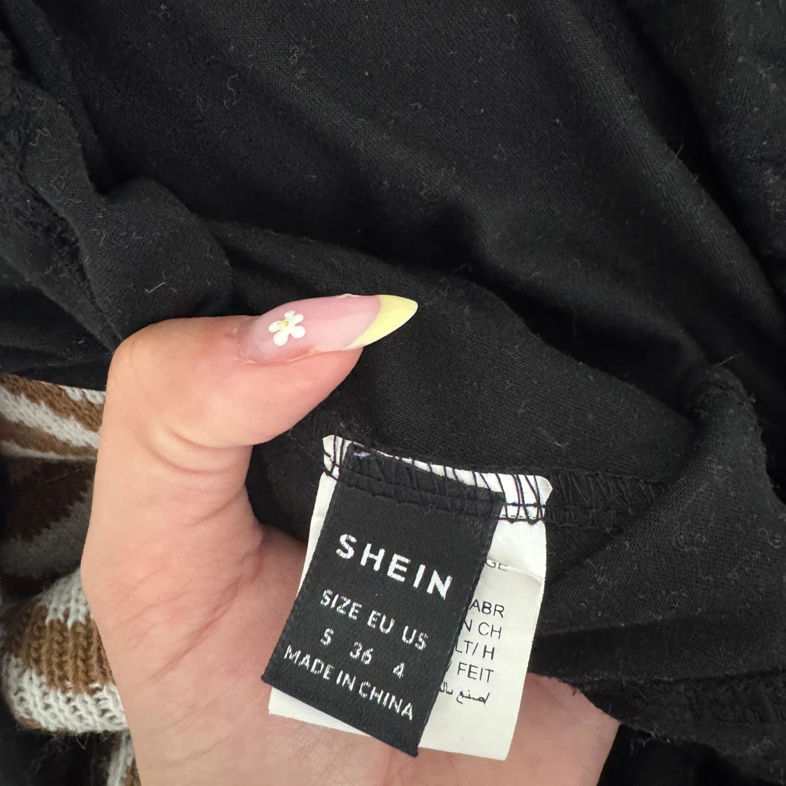 Svart långärmad snörningstopp Shein - 3