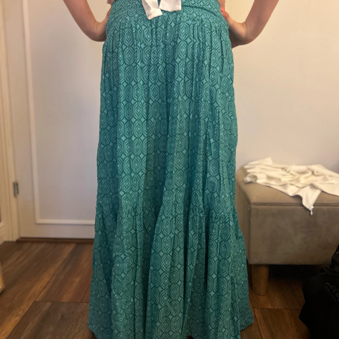 Turkos mönstrad långkjol - 1