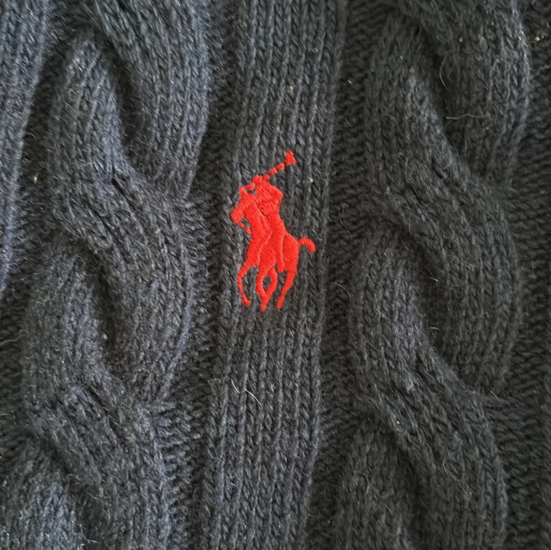 Marinblå kabelstickad tröja Polo Ralph Lauren - 2