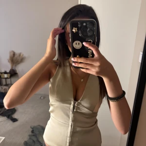 Beige Silkes topp zara - Snygg beige korsettliknande topp. Från Zara använd 2 ggr