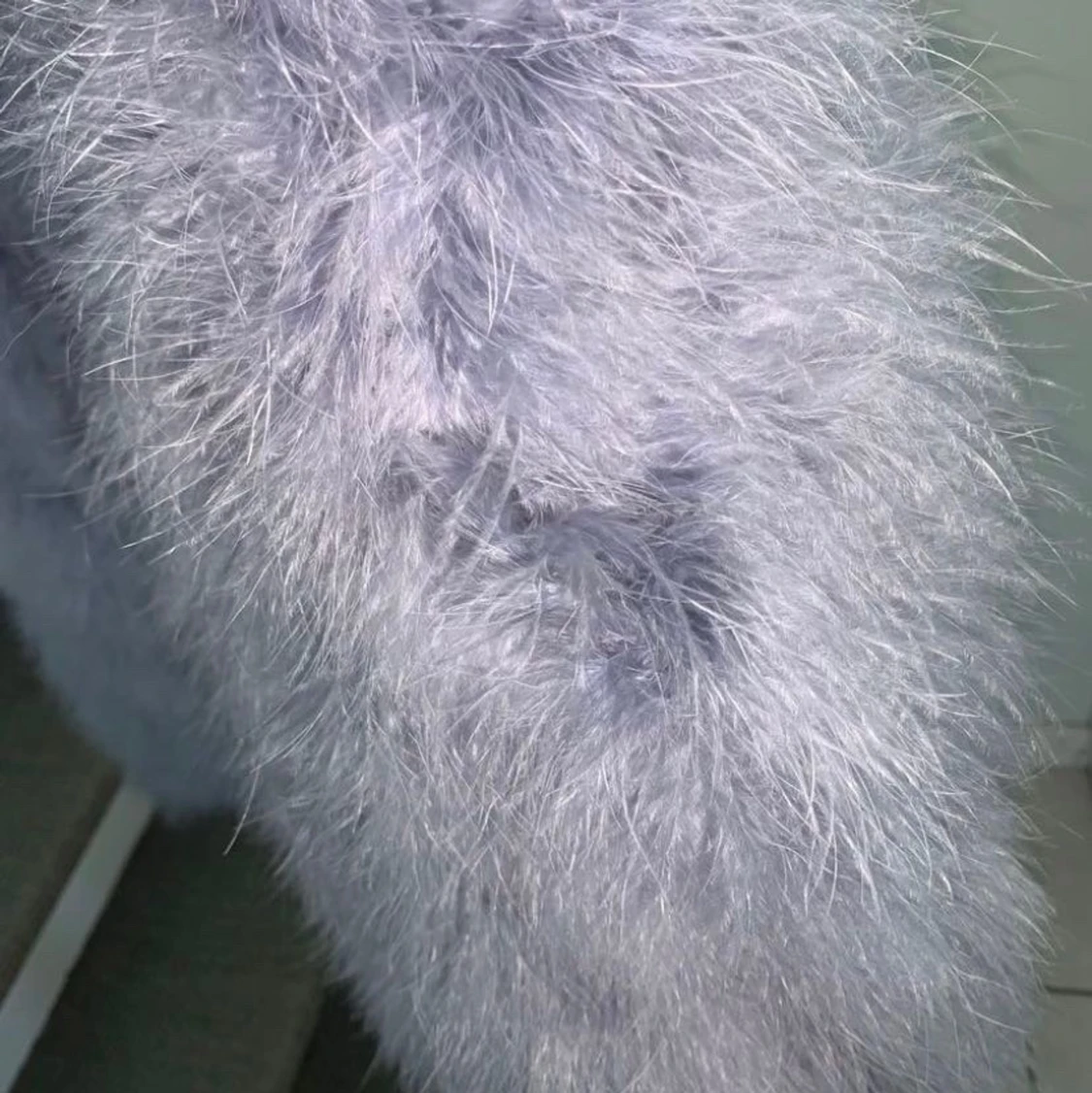 Grå fjäder jacka   - 91