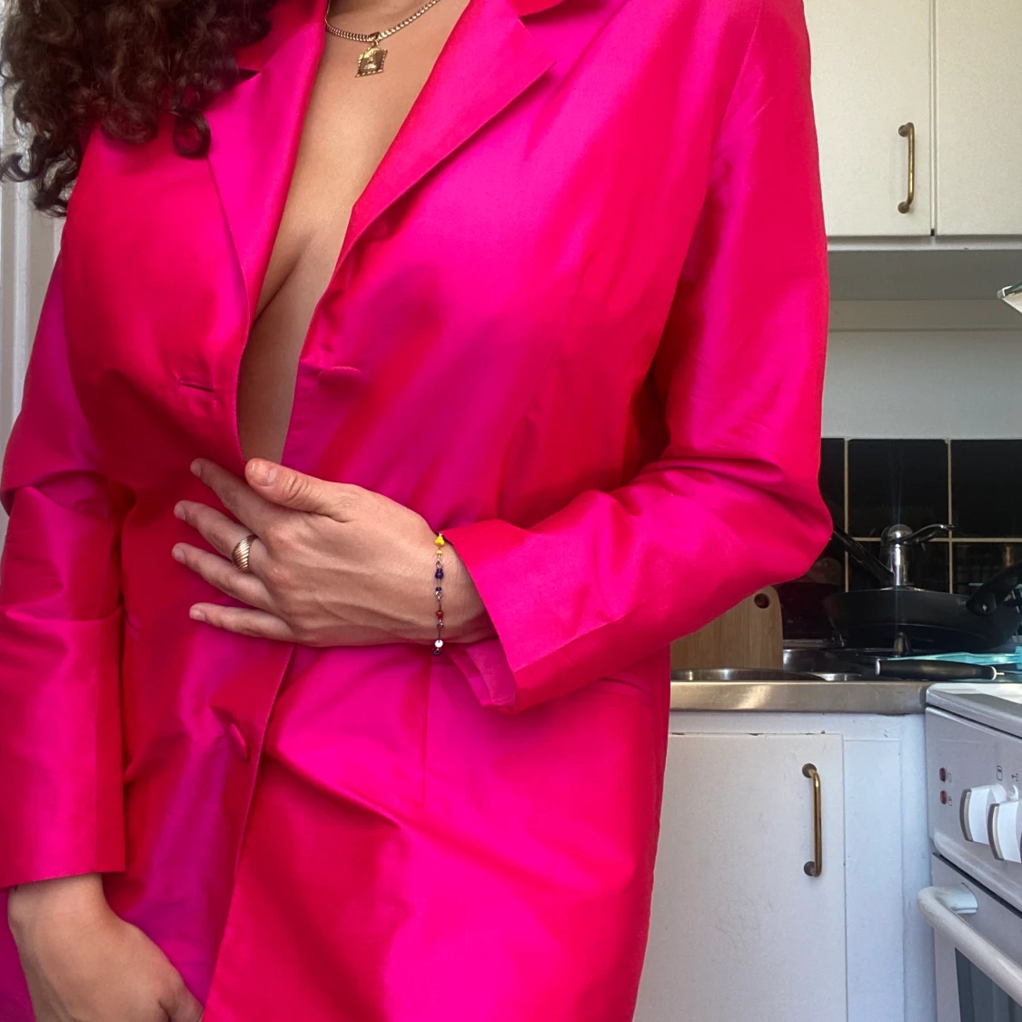 Vintage NK kavaj i 100% silke - 90