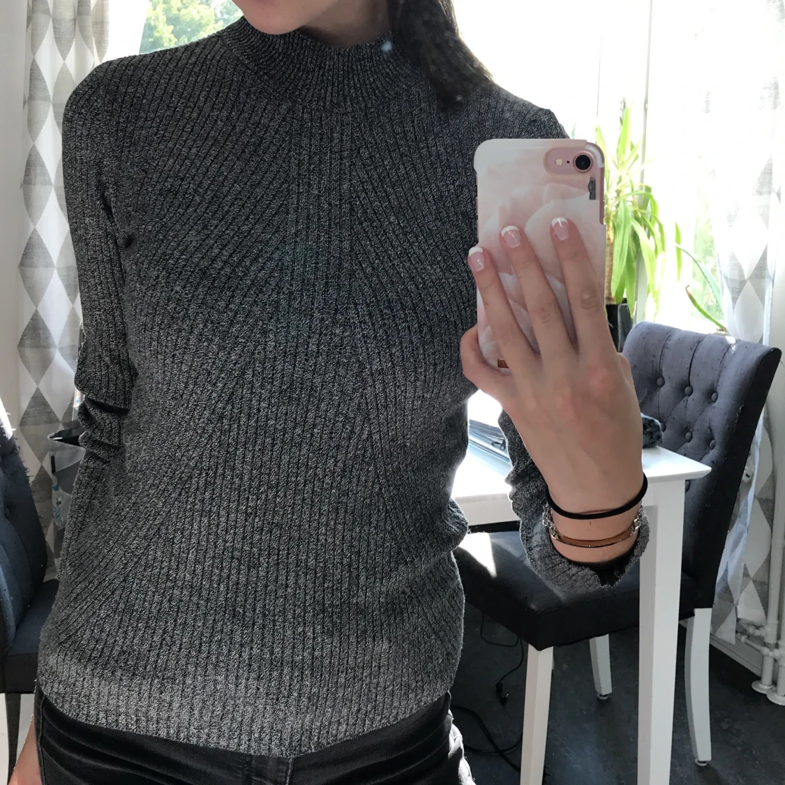 Grå long sleeve - 90