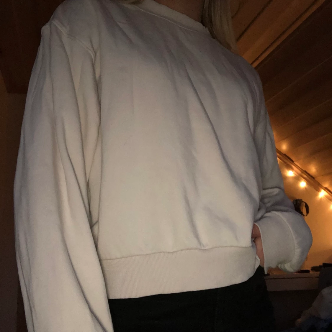 Beige sweatshirt från weekday