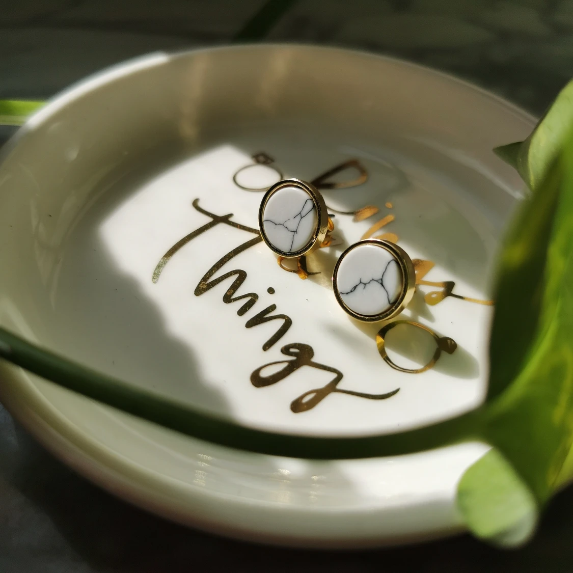 Marmor liknande örhängen 🌼  - 90