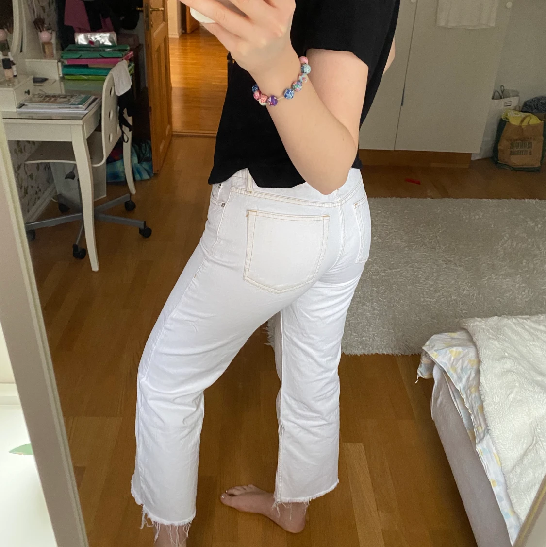 Krämvita byxor - 90