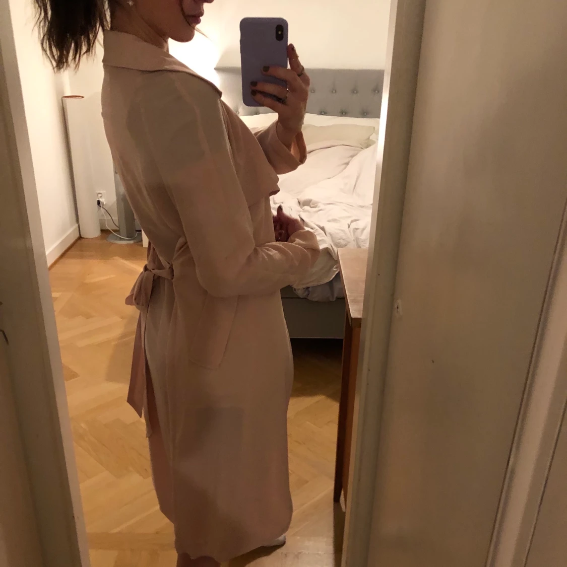 Ljusrosa trenchcoat  - 90