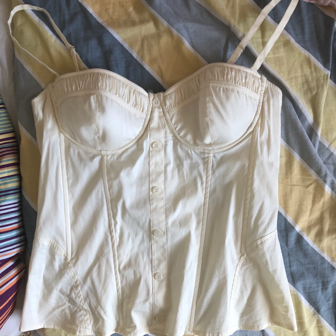 Jätte fin vit korsett  - 91