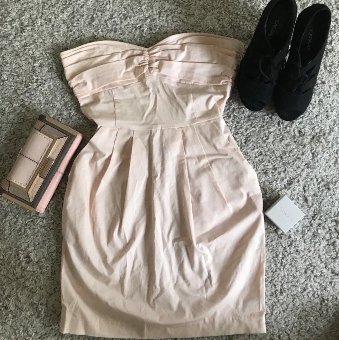 Rosa strapless Klänning s 4 (USA) - 90