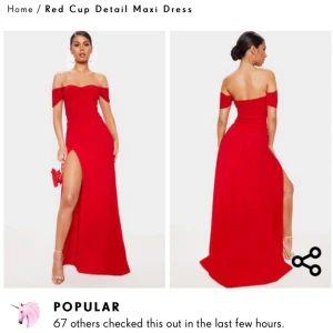 Röd långklänning  - Vacker röd långklänning. Skulle använda den på balen men den var för liten och jag glömde skicka tillbaka den. Aldrig använd och lappen är kvar (nyskick). 