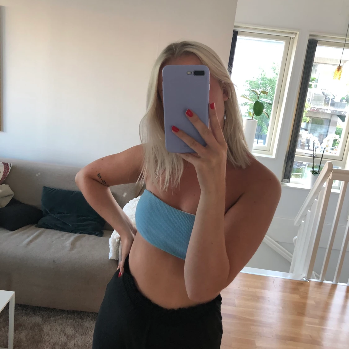 blå bikini överdel ifrån shein  - 90