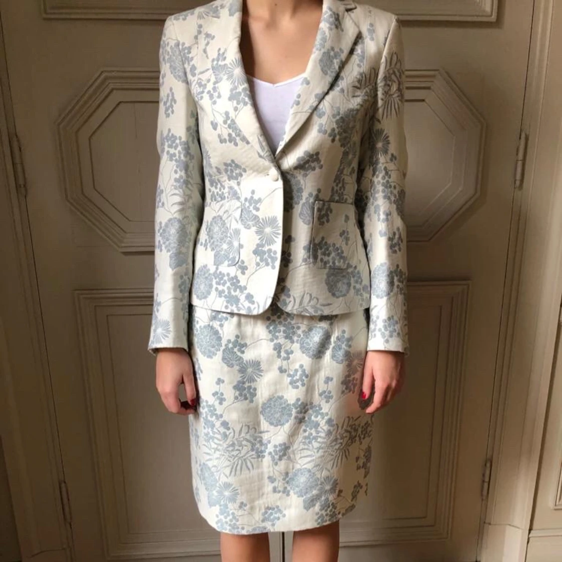 Professional Blazer and Skirt Work Set