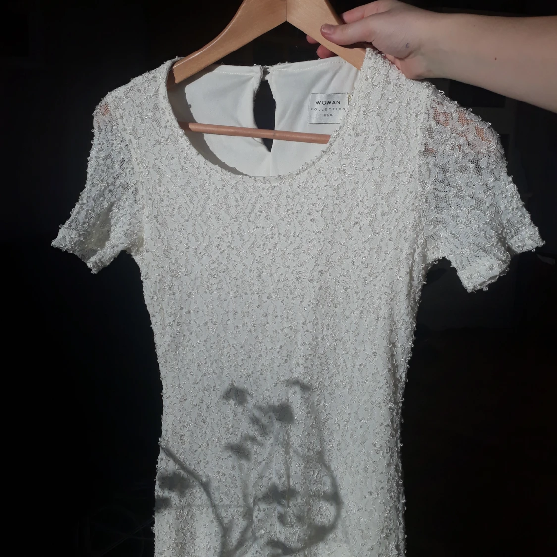 Vit lång klänning - 90