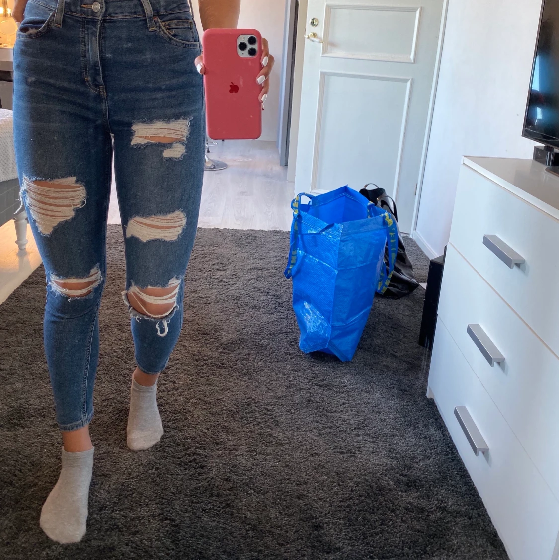 Slitna jeans från Topshop - 90