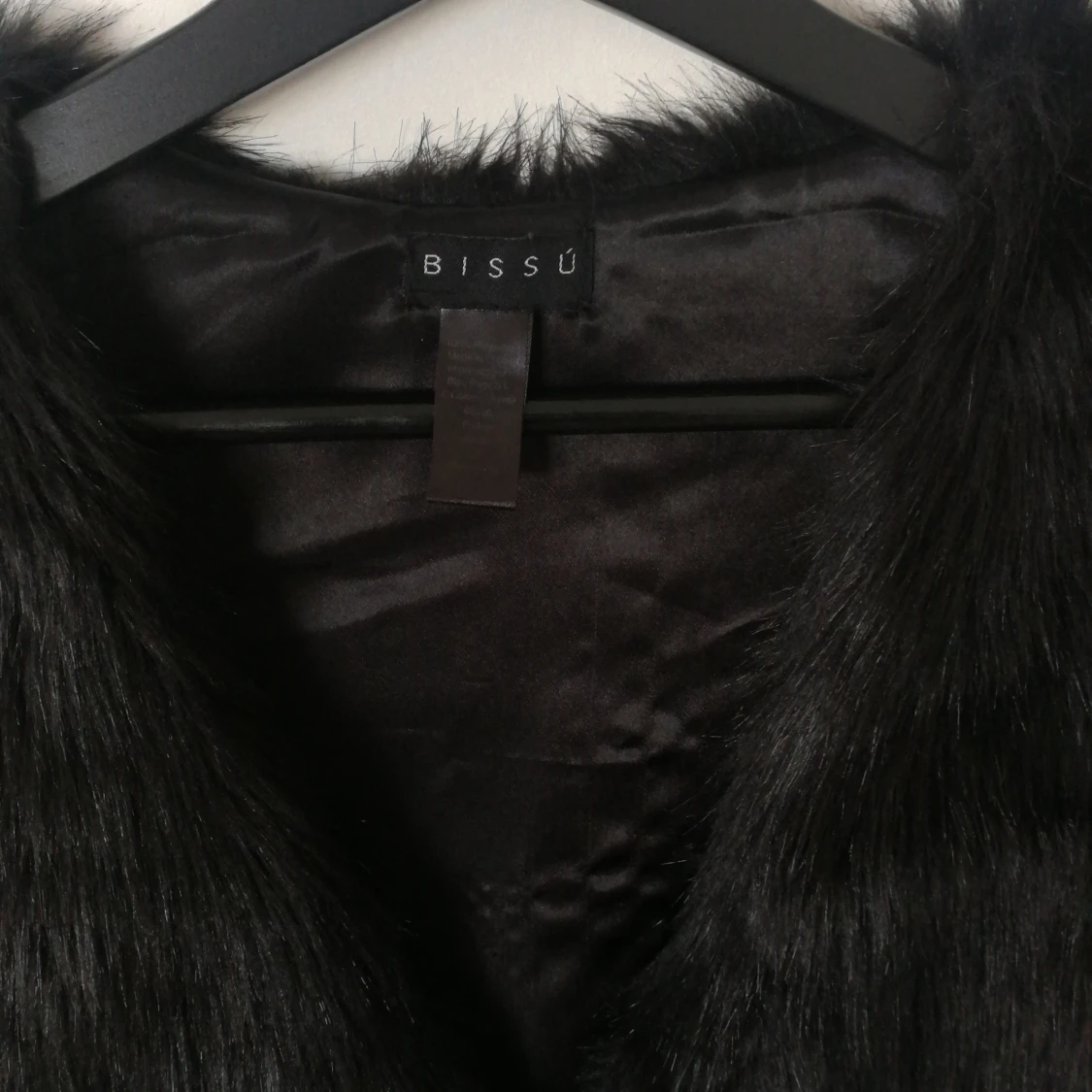 Faux fur vest black - 32
