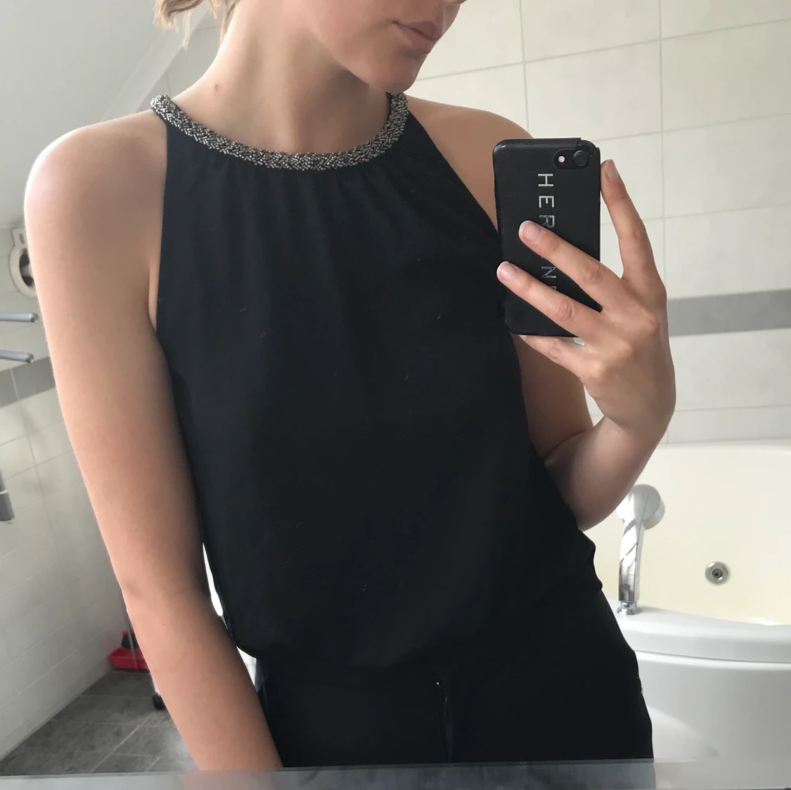 Linne med matt strass, ONLY - 90