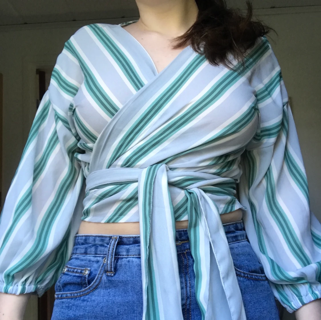 Randig blus storlek xs