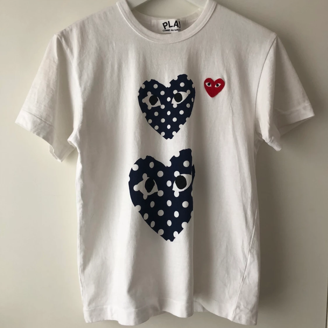 CDG Play T-shirt vit Storlek Small