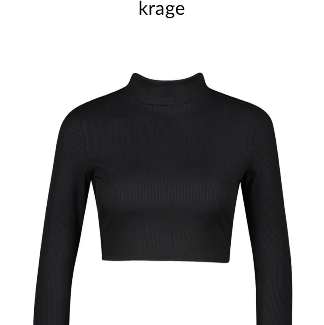 Svart Crop Top  - 90