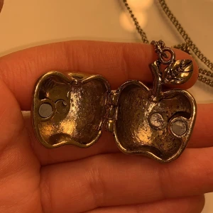 Accessoarer  - Ett gulligt halsband där det är ett guldigt äpple som går o öppna upp, har ej andvänts. FRI FRAKT