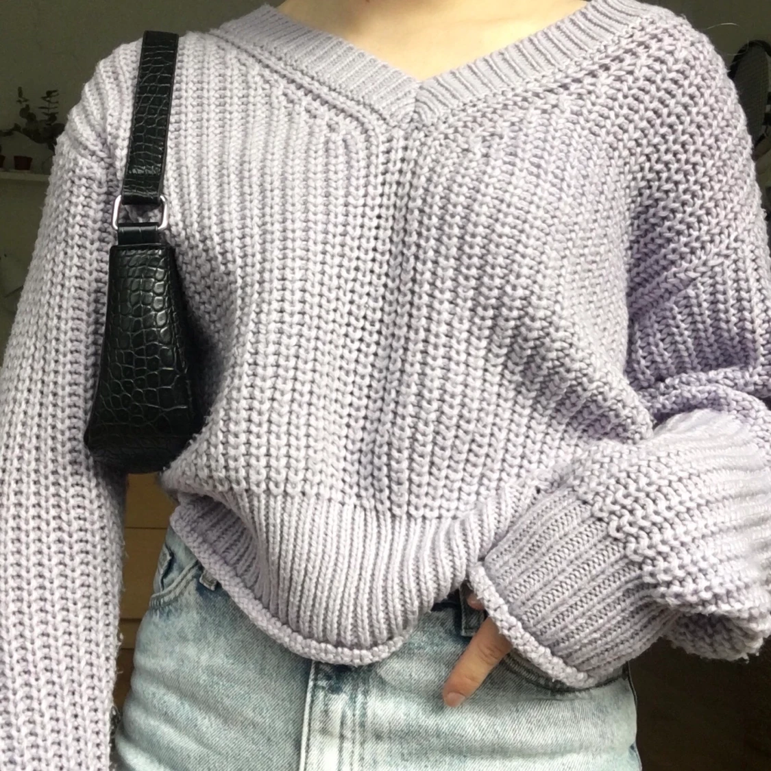 Stickad tröja storlek S