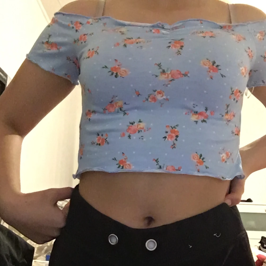 Blommig Crop top