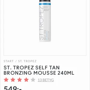  - St tropez brun utan sol mousse oöppnad förpackning 240ml (big size)