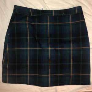 Rutig kjol - En rutig kjol i svart och grönt/blått jag köpte här på plick men tyckte inte den satt så bra på mig. Passar s-m skulle jag säga, det är dragkedja där bak. Kan mötas i Stockholm annars betalar köpare frakt. 