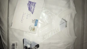 Palace Tri-Wobble T-shirt - Rätt stor small så om man brukar ha medium men vill ha lite tightare så är den bra. Helt oöppnad men andra bilden visar hur den ser ut på baksidan.