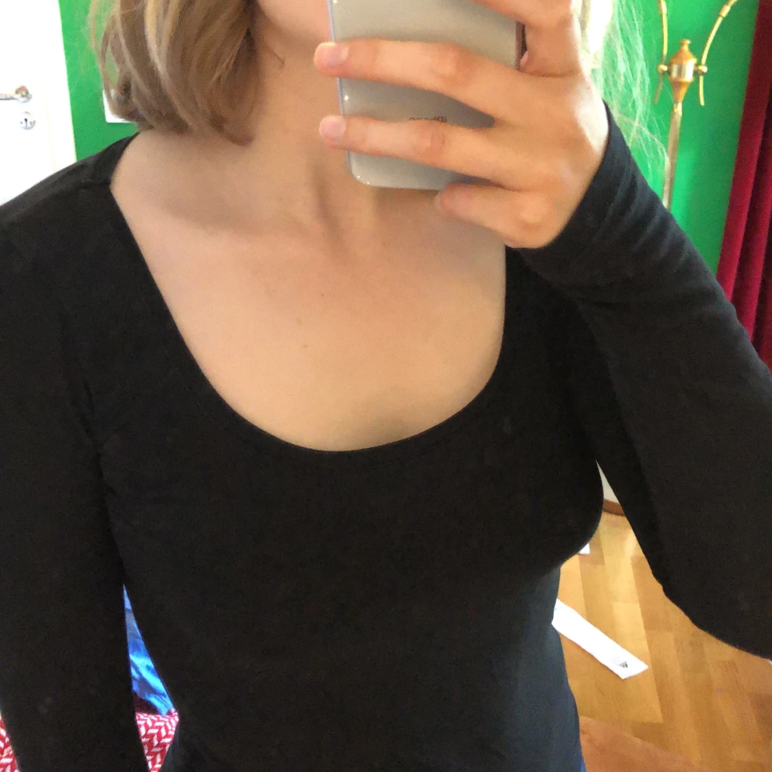 Långärmad svart tröja  - 90