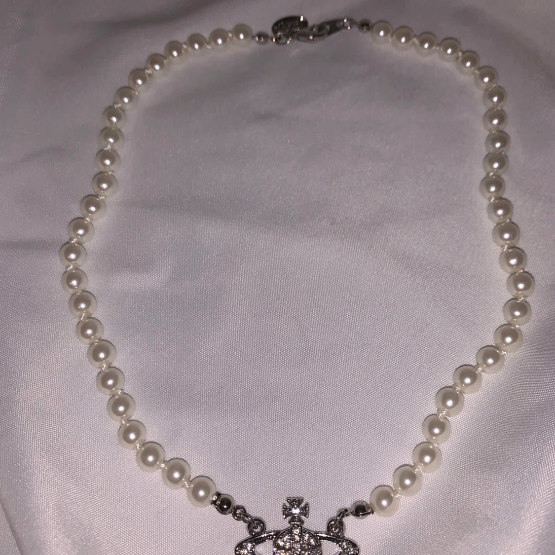 Vivienne Westwood pärlhalsband silver - 90