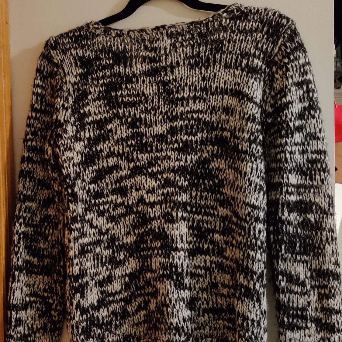 Stickad tröja melerad  - 90